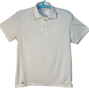 UNTUCKit Clavidor White Polo Shirt Reg Fit Golf Athletic Casual‎ Performance L